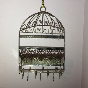 Wall hanging jewelry organizer